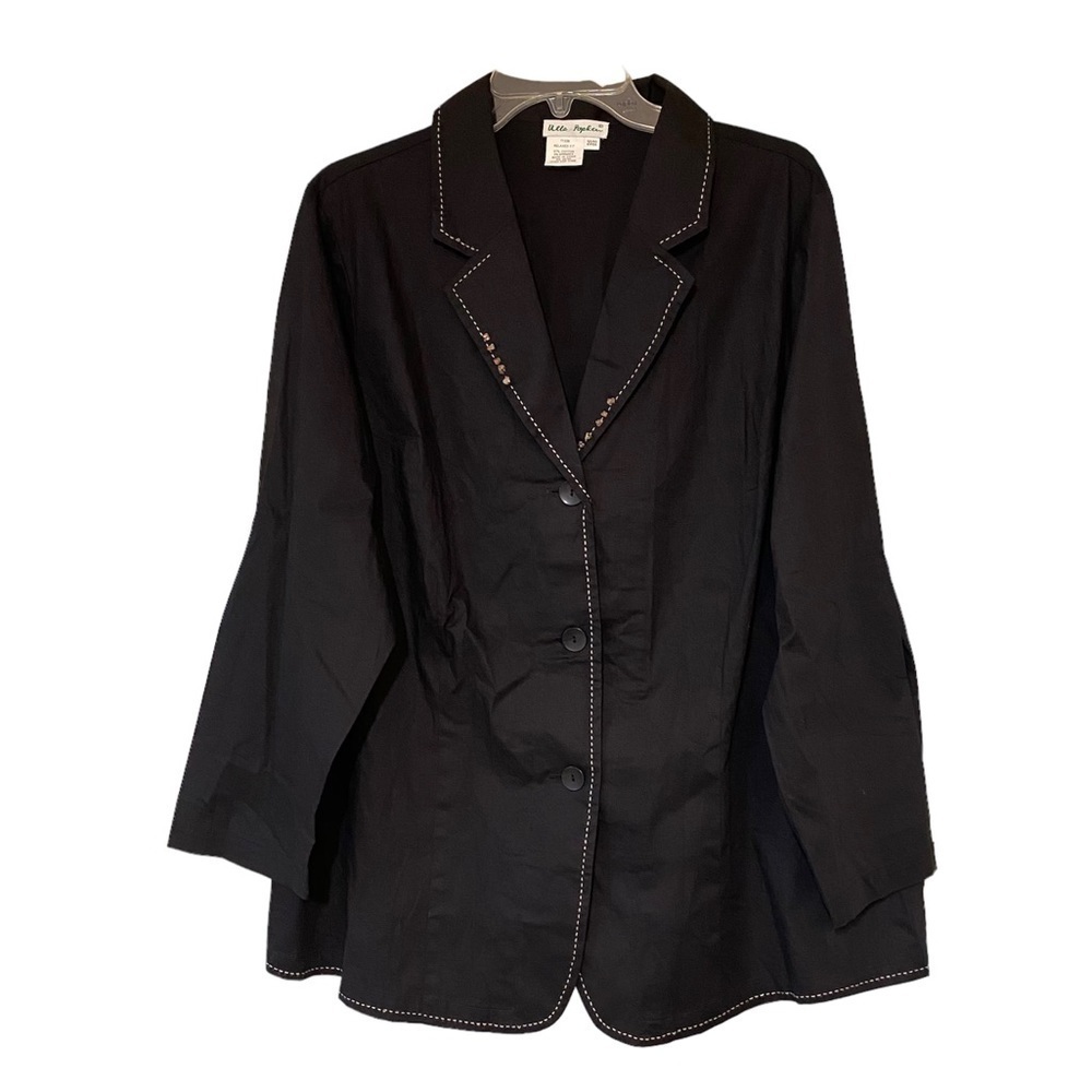 Ulla Popken Black Button Down Blouse & Pants Sz 20/22